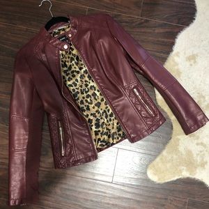 Burgundy Leather Jacket